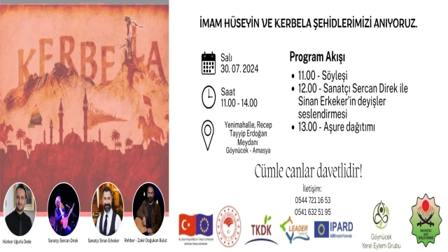 HZ. İMAM HÜSEYİN VE KERBELA ŞEHİDLERİ AMASYA GÖYNÜCEK’TE ANILACAK