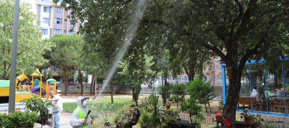 Kartal’da Parklar Çevre Sağlığı İçin İlaçlanıyor