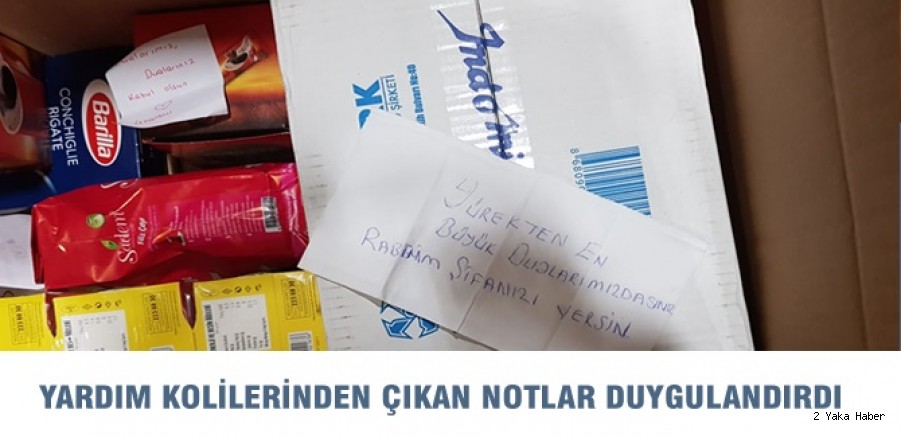 YARDIM KOLİLERİNDEN ÇIKAN NOTLAR DUYGULANDIRDI